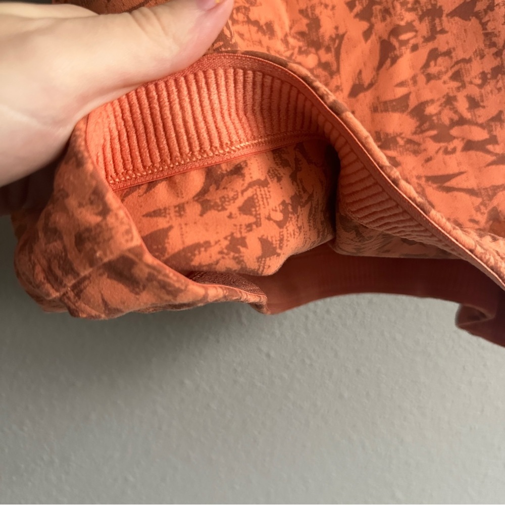 REI Co-op Orange Pattern Longline Sports Bra Medium - Picture 3 of 8